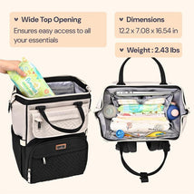 BabbleRoo - Diaper Bag Backpack, Apricot & Black Image 2