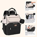 BabbleRoo - Diaper Bag Backpack, Apricot & Black Image 3