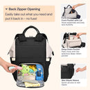 BabbleRoo - Diaper Bag Backpack, Apricot & Black Image 4