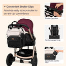 BabbleRoo - Diaper Bag Backpack, Apricot & Black Image 5