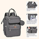 BabbleRoo - Diaper Bag Backpack Bag for Moms Dads (Dark Gray) Image 3