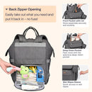BabbleRoo - Diaper Bag Backpack Bag for Moms Dads (Dark Gray) Image 4