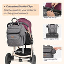 BabbleRoo - Diaper Bag Backpack Bag for Moms Dads (Dark Gray) Image 5