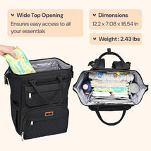 BabbleRoo - Diaper Bag Backpack Black Image 2