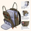 BabbleRoo - Diaper Bag Backpack Travel Essentials Baby Bag with Changing Pad, Army Green Image 3