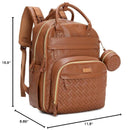 Babbleroo - Original Diaper Bag Vegan Leather Brown Image 2