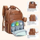 Babbleroo - Original Diaper Bag Vegan Leather Brown Image 6