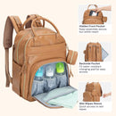 Babbleroo - Original Diaper Bag, Vegan Leather Light Brown Image 4