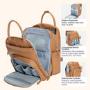 Babbleroo - Original Diaper Bag, Vegan Leather Light Brown Image 5
