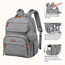 BabbleRoo - Travel Backpack with Changing Pad, Light Gray Image 3