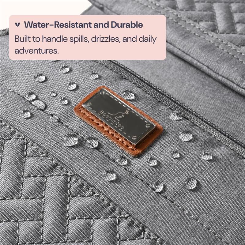 BabbleRoo - Travel Backpack with Changing Pad, Light Gray Image 6