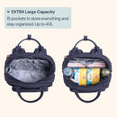 Babbleroo - Travel Essentials Baby Bag Tote with Changing Pad, Denim Blue Image 7