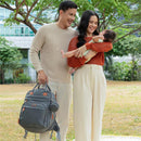 Babbleroo - Travel Essentials Baby Bag Tote with Changing Pad, Denim Blue Image 9