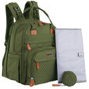 BabbleRoo - Travel Essentials Baby Bag Tote with Changing Pad, Forest Green Image 1