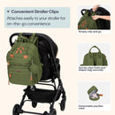 BabbleRoo - Travel Essentials Baby Bag Tote with Changing Pad, Forest Green Image 6