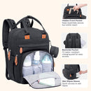 BabbleRoo - Travel Essentials Baby Bag with Changing Pad, Black Image 4
