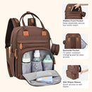 BabbleRoo - Travel Essentials Baby Bag with Changing Pad, Brown Image 4