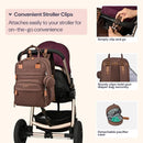 BabbleRoo - Travel Essentials Baby Bag with Changing Pad, Brown Image 5