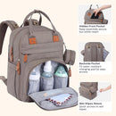 BabbleRoo - Travel Essentials Baby Bag with Changing Pad, Khaki Image 4