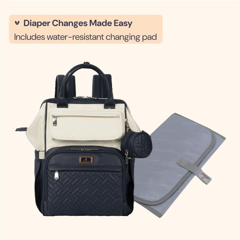 best fake leather diaperbag backpack UPPER Diaper Bag sophisticated design paired with utility and durability BabbleRoo Wide Top Diaper Bag