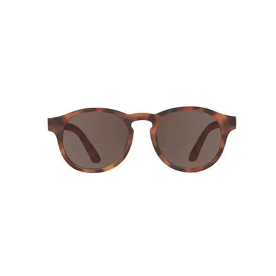 Babiators Baby Original Keyhole Sunglasses in a Totally Tortoise design with dark brown lenses and lightweight frame.