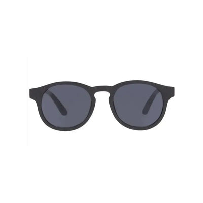 Baby sunglasses in Ops Black Keyhole style with dark lenses and rounded frames, designed for infants.