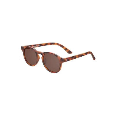 Polarized Babiators sunglasses in tortoise shell design with gradient amber lenses.