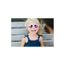 Babiators - The Sweetheart Wicked White Heart Shaped W/ Polarized Pink Lens Mirror baby sunglasses - Ages 0-2 Image 2