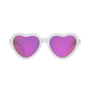 Babiators - The Sweetheart Wicked White Heart Shaped W/ Polarized Pink Lens Mirror baby sunglasses - Ages 3-5 Image 1