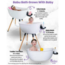 Babu Bath - Luxury Baby Bathtub with Wooden Stand, White Image 4