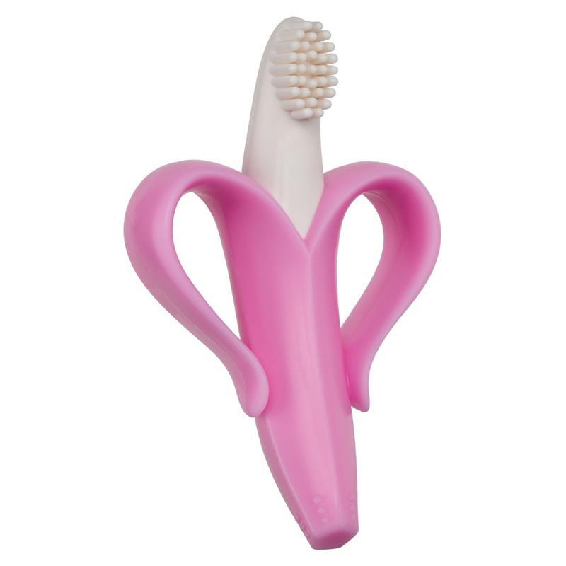 Baby Banana Teething Toothbrush, Pink Image 1