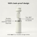 Baby Brezza All Day Portable Breastmilk Cooler, Large 20 oz Capacity, White
