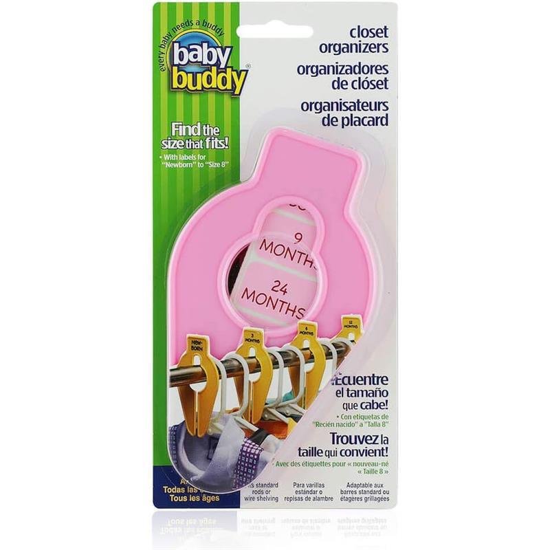Baby Buddy - 5Pk Size-It Closet Organizers, Pink Image 3