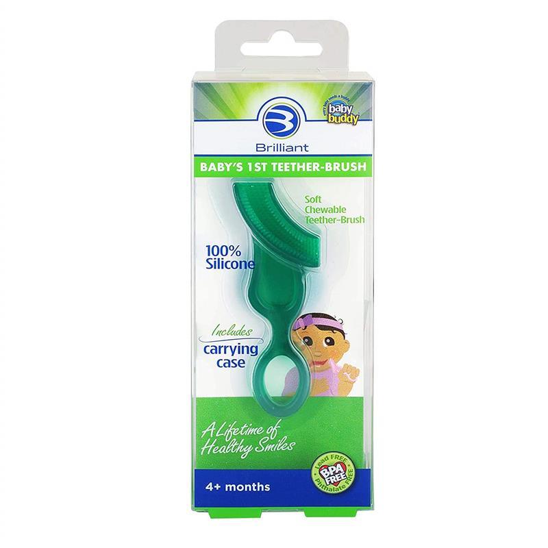 Baby Buddy - Babys 1St Toothbrush With Case, Green Image 2