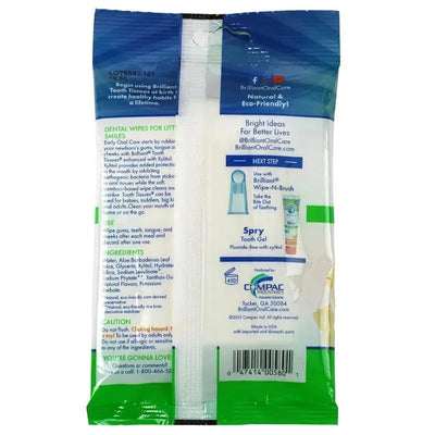 Five-pack Baby Buddy Oral Care Kit featuring dental wipes for infants, promoting healthy oral hygiene practices.