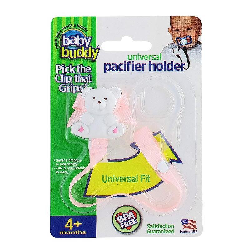 Baby Buddy - Universal Pacifier Holder, Light Pink Image 1