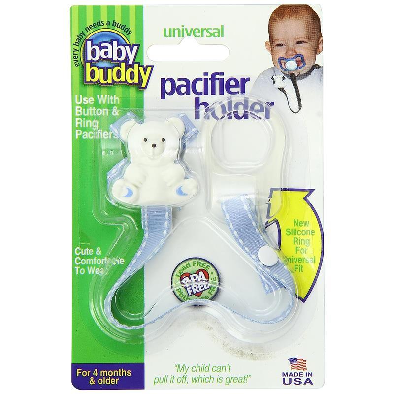 Baby Buddy - Universal Pacifier Holder Stitches, Blue/White Image 1