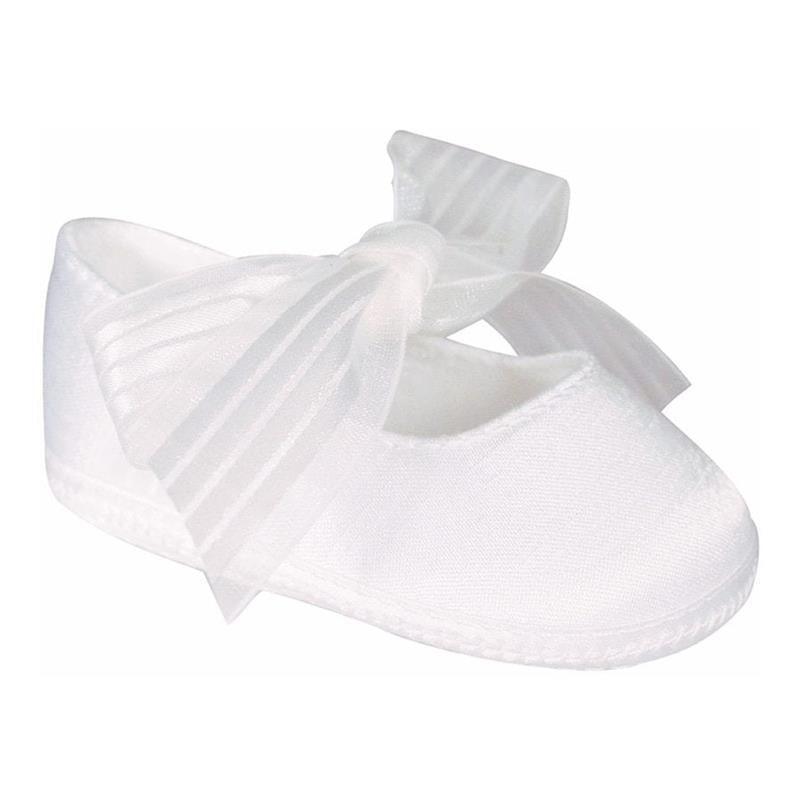 Baby Deer - Trimfoot Dress Shoes with Ribbon, White Image 1