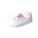 Baby Deer - Trimfoot Girl Waddle Dressy Shoes With Fancy Bow, White Image 1