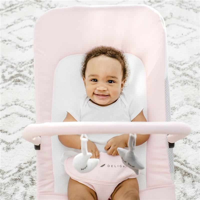 Baby Delight - Alpine Deluxe Portable Bouncer, Peony Pink Image 4