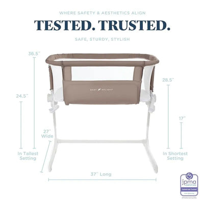 Baby Delight - Beside Me Dreamer Bassinet, 6-Position Height Adjustment, Organic Mocha Image 2