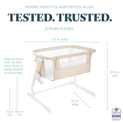 Baby Delight - Beside Me Dreamer Bassinet, 6-Position Height Adjustment, Organic Oat Image 2