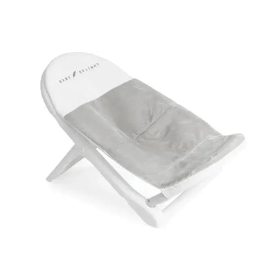 Baby Delight - Cushy Nest Cloud Premium Organic Infant Bather, White/Grey Image 1