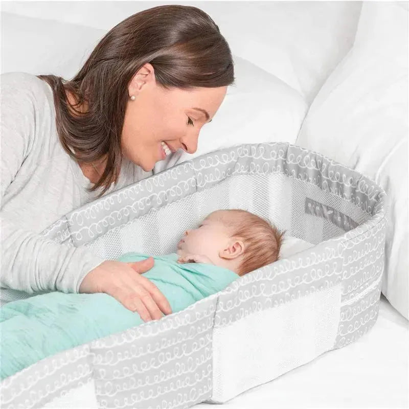 Baby Delight Snuggle Nest Dream Portable Infant Sleeper, Grey Scribb