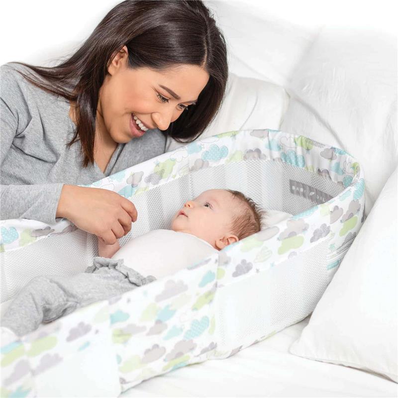 Baby Delight Snuggle Nest Infant Portable Lounger Bassinet, Skies