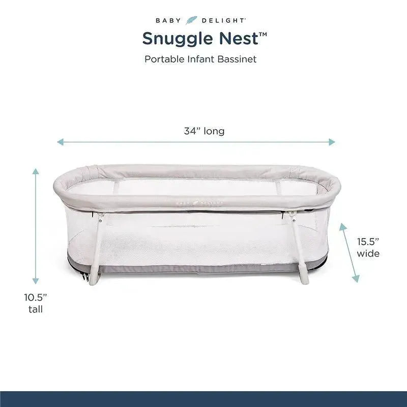 summer infant portable sleeper Baby Delight - The Snuggle Nest Portable Bassinet, Driftwood Grey