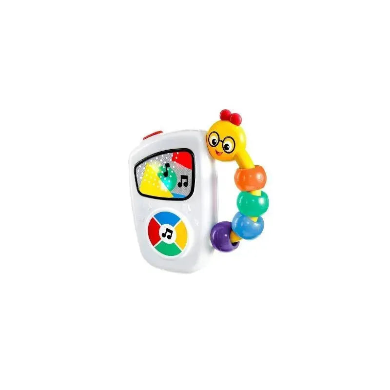 Baby Einstein Take Along Tunes Musical Toy featuring a colorful button interface and a caterpillar design.