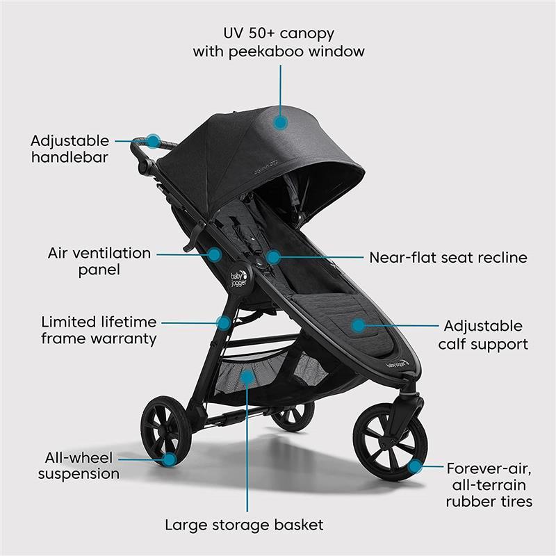 Baby Jogger - City Mini GT 2 Stroller, Opulent Black Image 7