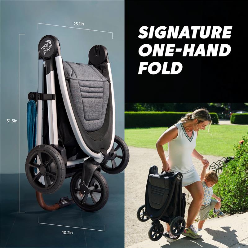 city mini double stroller folded dimensions Baby Jogger City Mini GT3 All Terrain Stroller (Frosted Ivory)