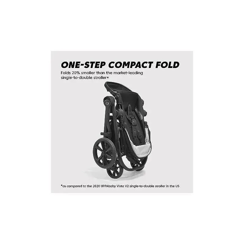 city select double stroller black frame Baby Jogger City Select 2 Double Stroller - Lunar Black